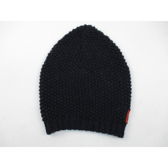 Prada Accessories - Prada Beanie Women TU Navy Blue Wool Alpaca Chunky Knit Linea Rossa Logo Hat